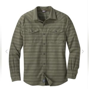 Outdoor Research Men's Large,  11% WOOL Poly Cotton Blend Mid-weight Button Up